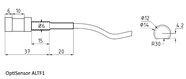 Габаритные размеры OptiSensor ALTF1